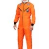 Adult Orange Astronaut Jumpsuit Plus Size Costume