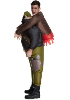 Pick Me Up Zombie Hunter Inflatable Costume For Adults -Halloween Costumes Shop pick me up zombie hunter inflatable adult costume alt 2