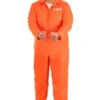 Plus Size Orange Prison Jumpsuit Costume For Men