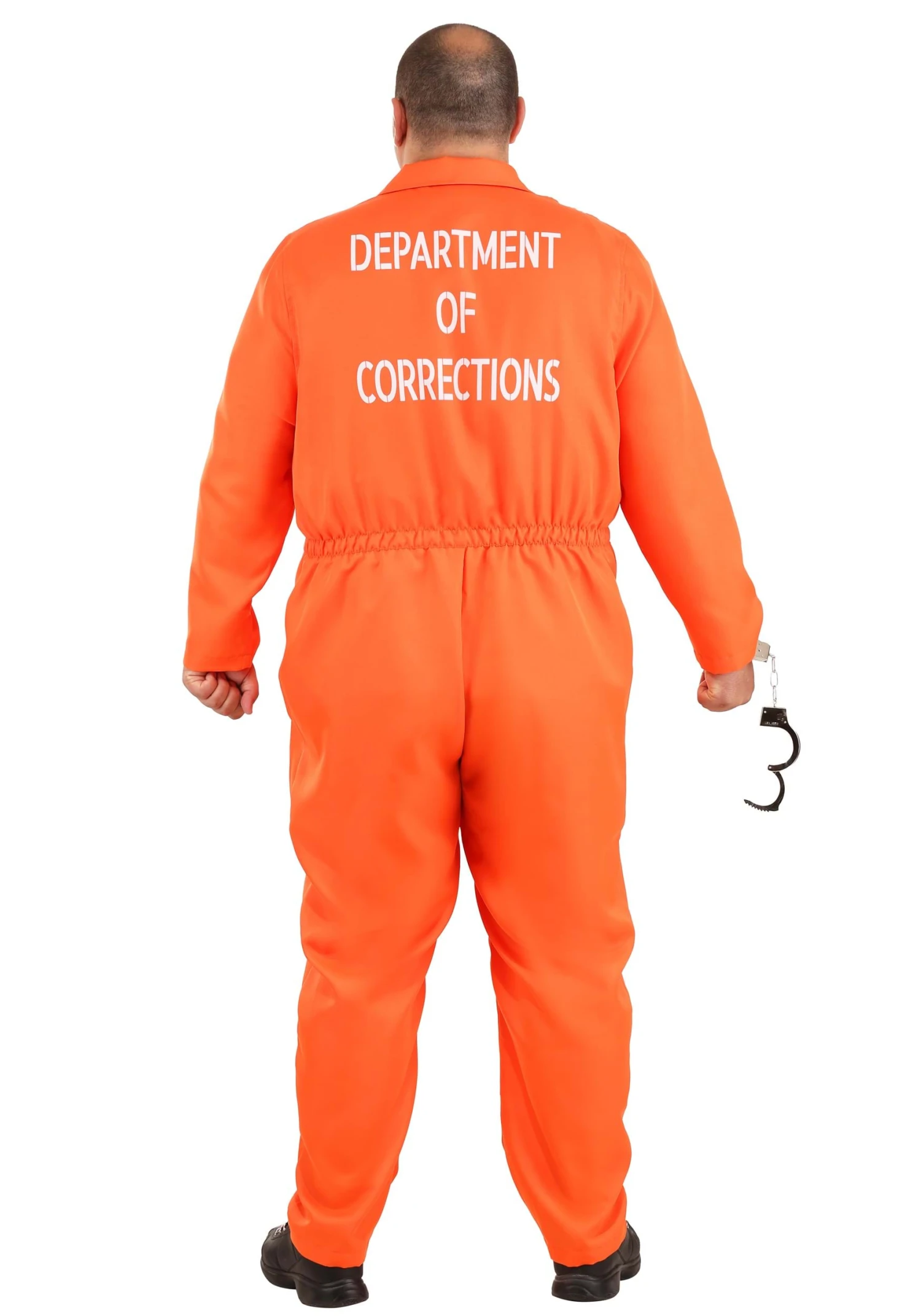 Plus Size Orange Prison Jumpsuit Costume For Men 2 Plus Size Orange Prison Jumpsuit Costume For Men - Image 2
