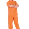 Plus Size Public Offender Inmate Costume For Adults