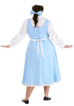 Belle Blue Dress Costume For Plus Size Women From Disney's Beauty And The Beast 11 Belle Blue Dress Costume For Plus Size Women From Disney's Beauty And The Beast -Halloween Costumes Shop plus size beauty and the beast belle blue dress alt 5