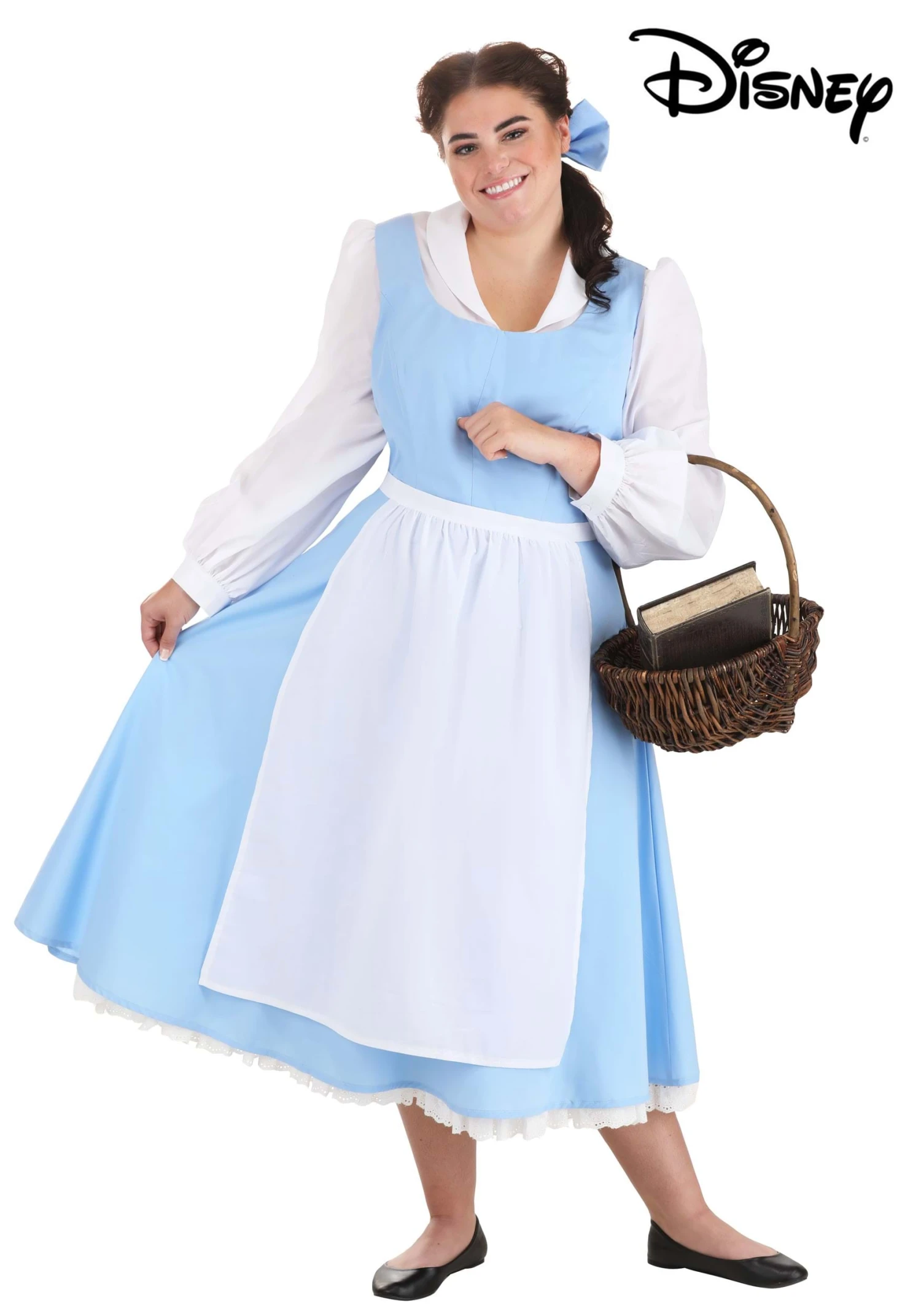 Belle Blue Dress Costume For Plus Size Women From Disney's Beauty And The Beast 2 Belle Blue Dress Costume For Plus Size Women From Disney's Beauty And The Beast - Image 2