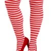 Plus Size Candy Stripe Tights For Women