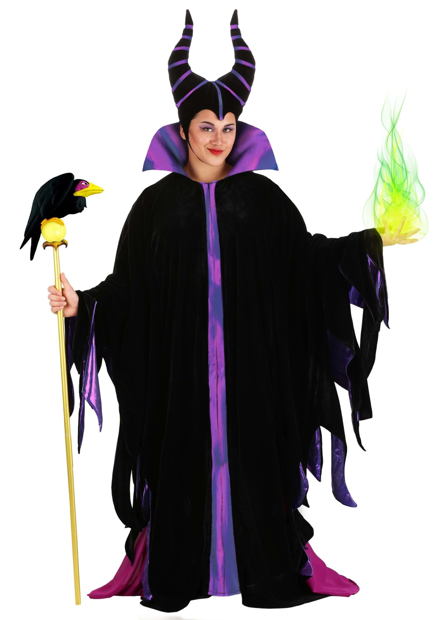 Plus Size Women's Classic Disney Maleficent Costume 3 Plus Size Women's Classic Disney Maleficent Costume - Image 3