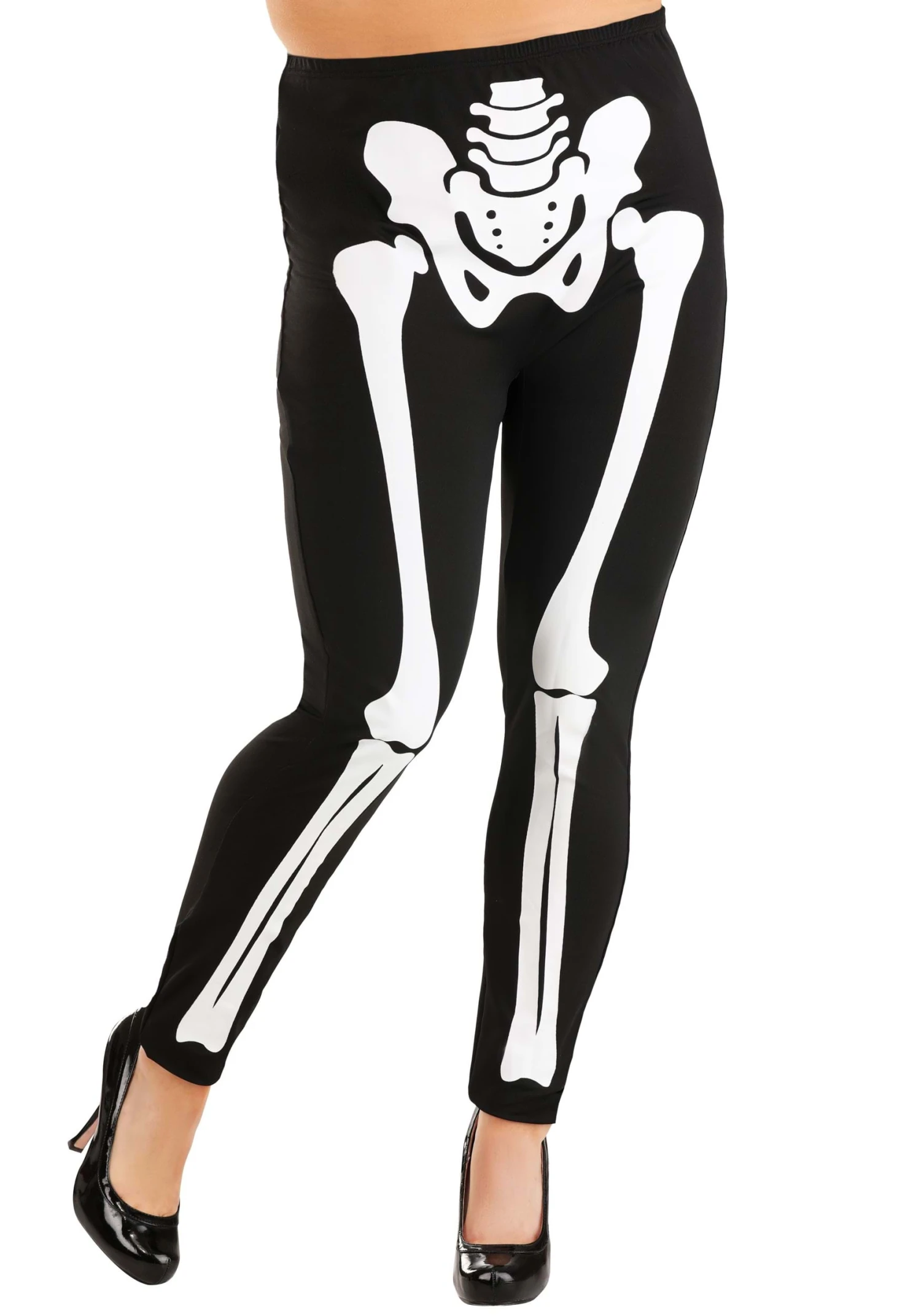 Women's Plus Size Classic Skeleton Leggings 1 Women's Plus Size Classic Skeleton Leggings