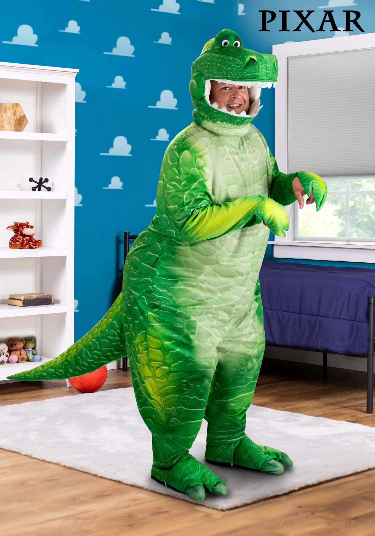 Adult Plus Size Deluxe Toy Story Rex Costume 1 Adult Plus Size Deluxe Toy Story Rex Costume
