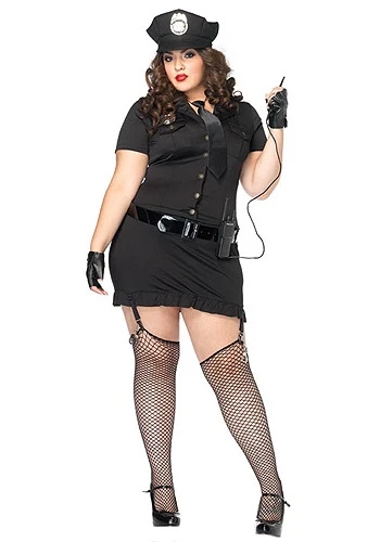 LEG AVENUE Women's Plus Size Dirty Cop Costume 1 LEG AVENUE Women's Plus Size Dirty Cop Costume