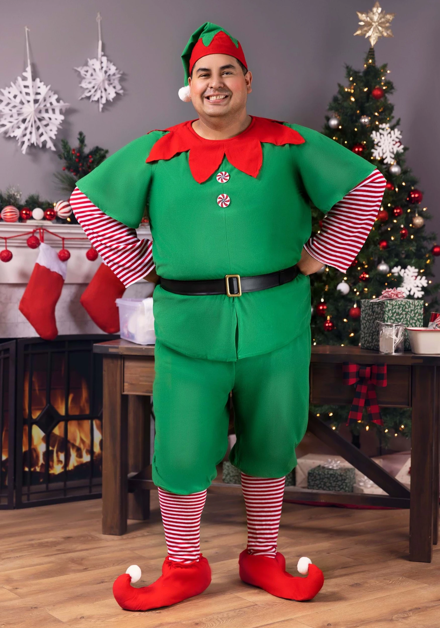 Plus Size Holiday Elf Costume 1 Plus Size Holiday Elf Costume