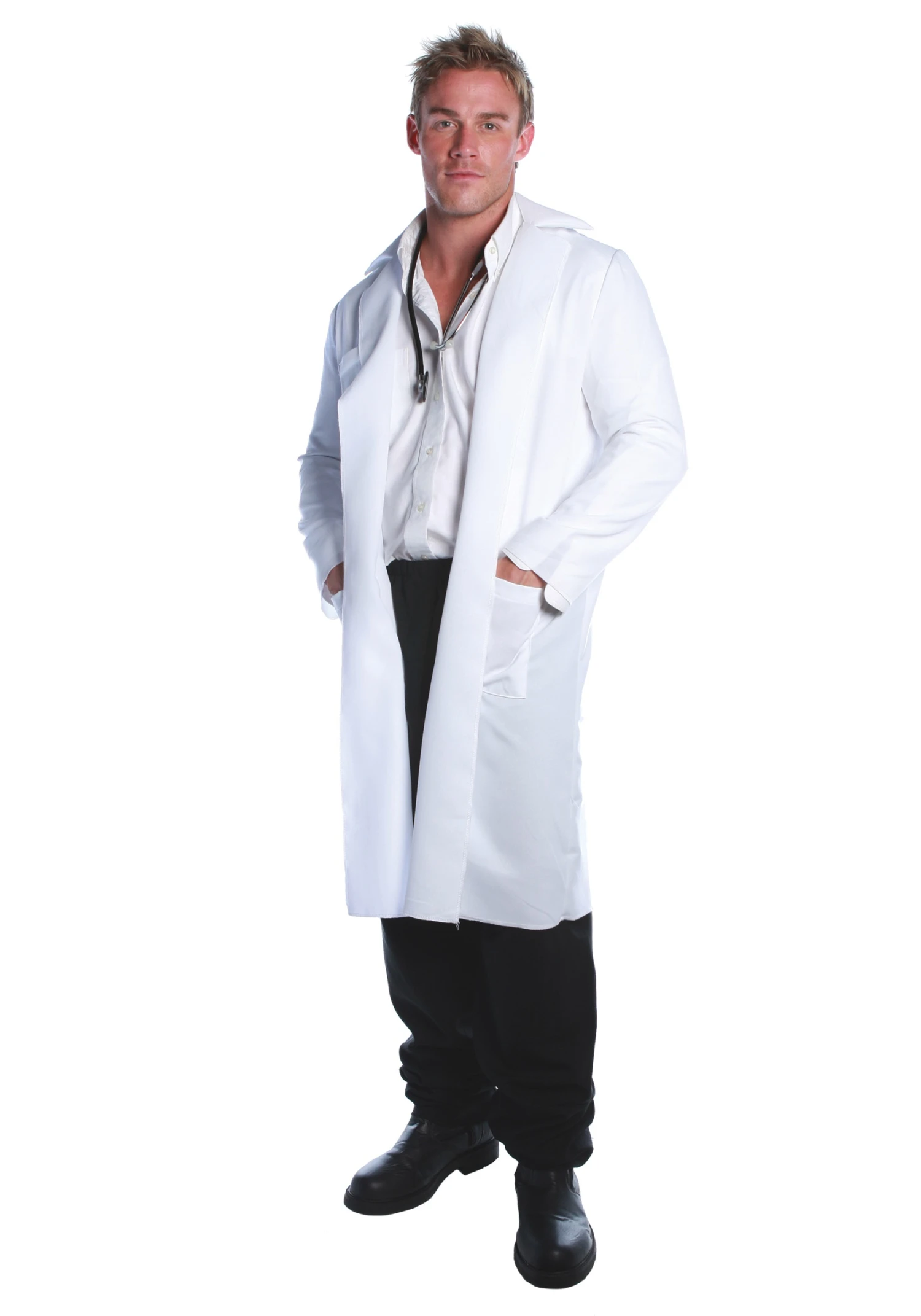 Plus Size Adult Lab Coat Costume 1 Plus Size Adult Lab Coat Costume