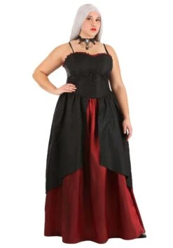 Plus Size Ravishing Vampire Costume For Women 10 Plus Size Ravishing Vampire Costume For Women -Halloween Costumes Shop plus size ravishing vampire costume alt 2