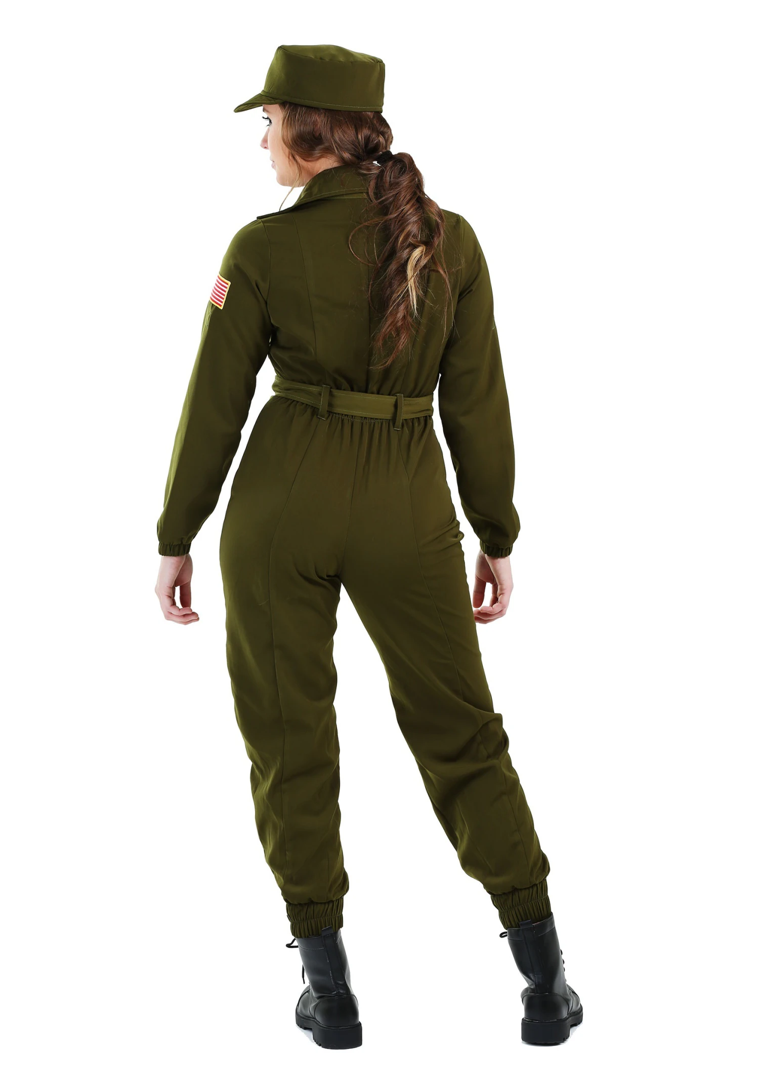 Plus Size Army Flightsuit Costume For Women 2 Plus Size Army Flightsuit Costume For Women - Image 2