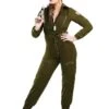 Plus Size Army Flightsuit Costume For Women