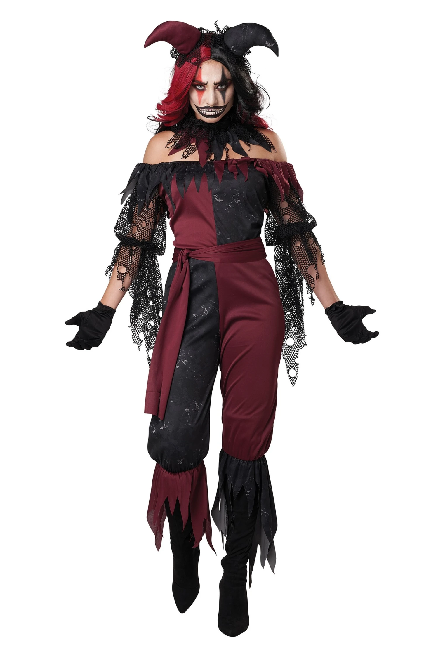 Women's Psycho Jester Costume 1 Women's Psycho Jester Costume