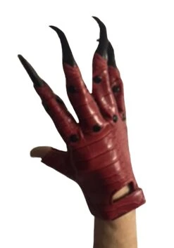 Red Lucifero Devil Claw Gloves For Adults