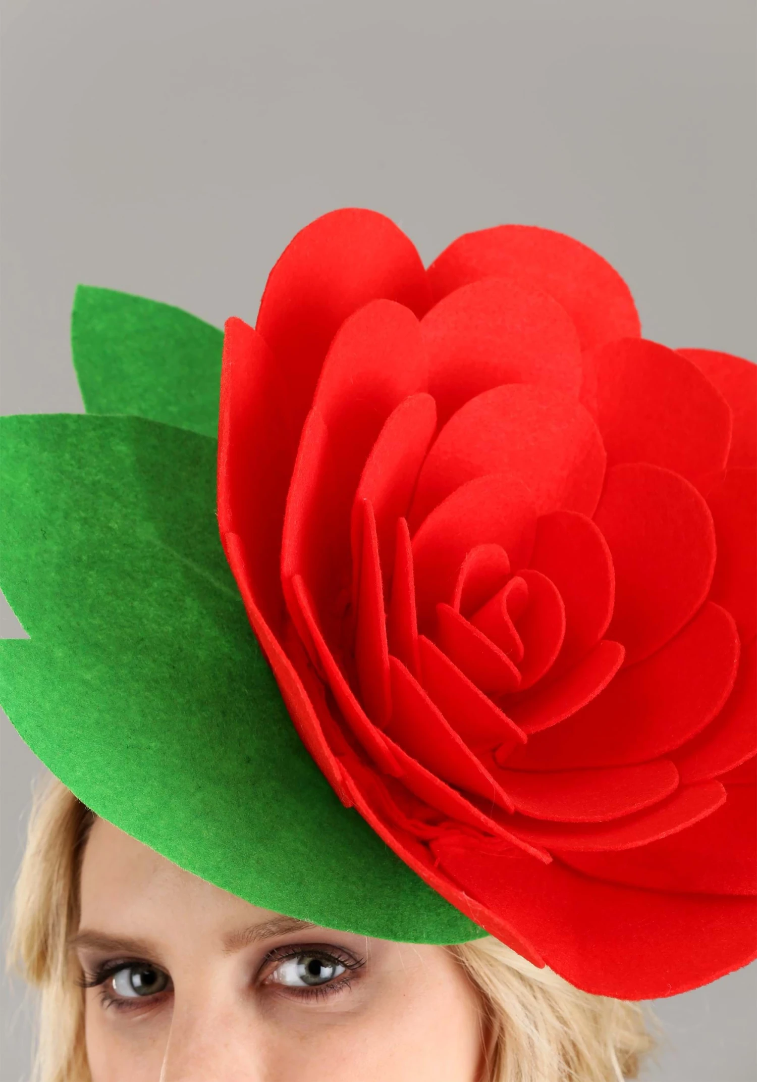Red Rose Costume Headband Accessory 3 Red Rose Costume Headband Accessory - Image 3