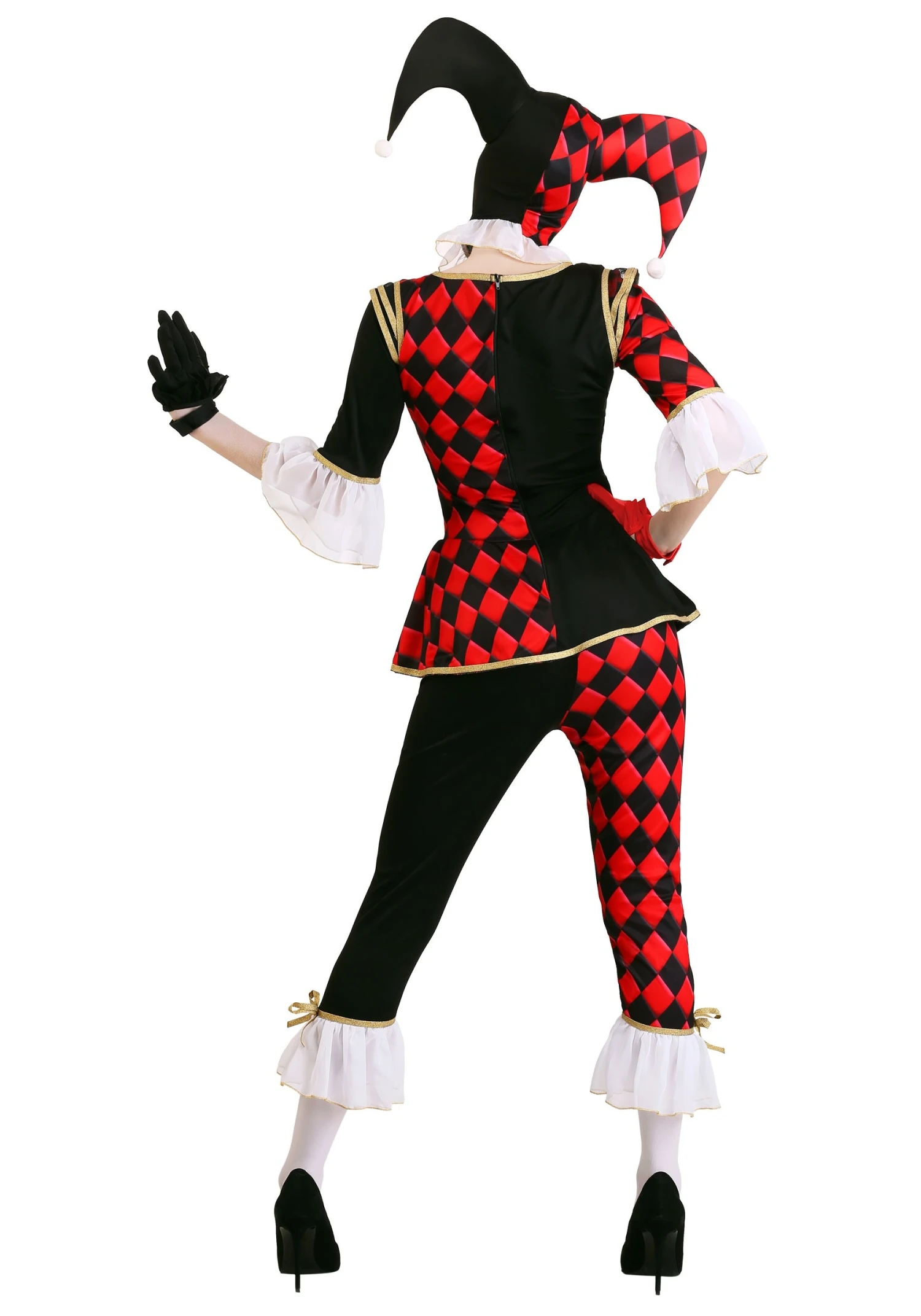 Women's Regal Harlequin Costume 2 Women's Regal Harlequin Costume - Image 2