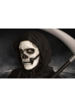 Self-Adhering Skeleton Costume Mask With Separate Jaw Piece 9 Self-Adhering Skeleton Costume Mask With Separate Jaw Piece -Halloween Costumes Shop self adhering skeleton mask with separate jaw pc alt 3