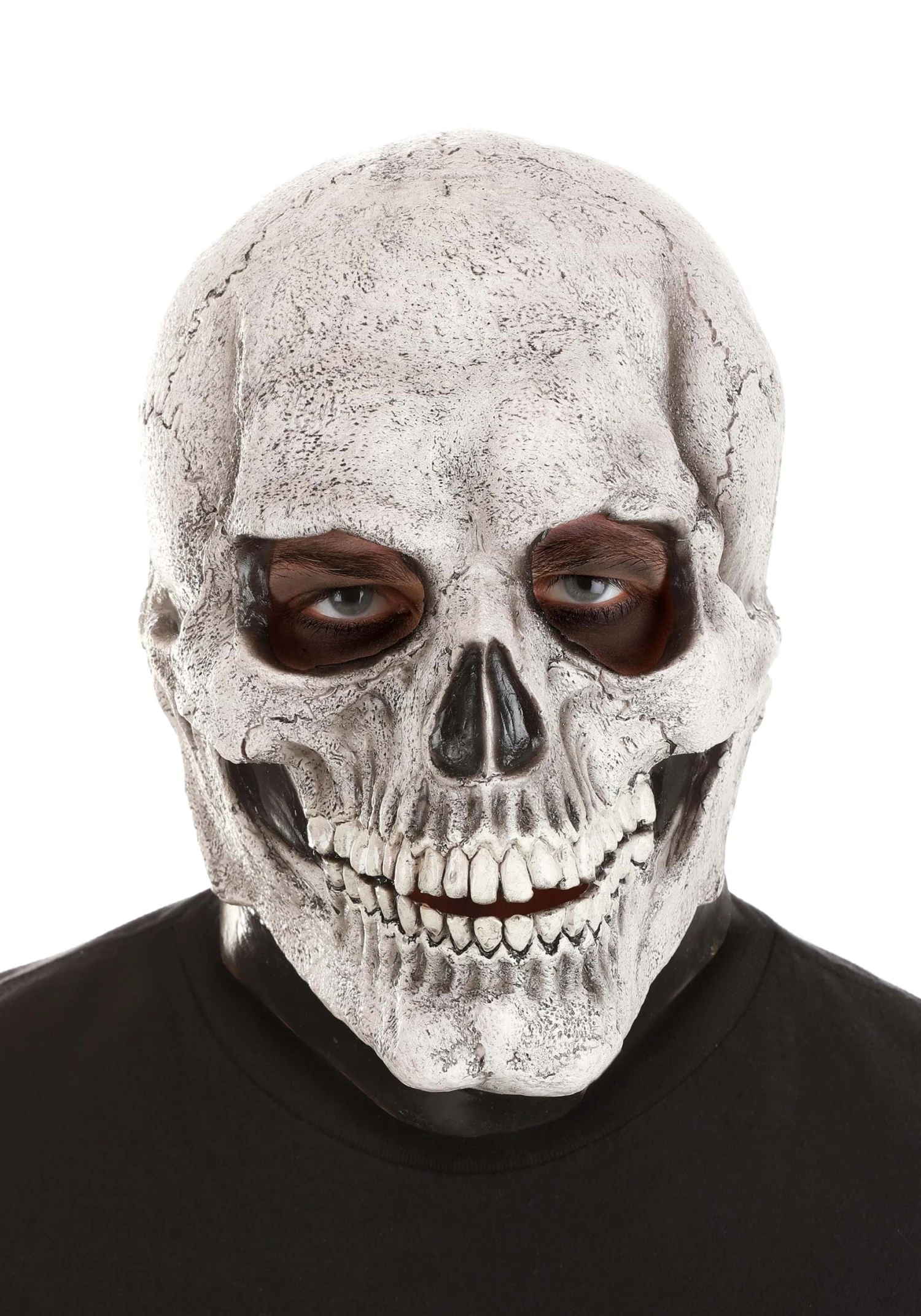 White Full Face Skeleton Mask For Adults 1 White Full Face Skeleton Mask For Adults