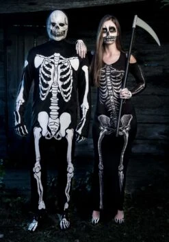 Fun World Skeleton Jumpsuit Costume For Adults -Halloween Costumes Shop skeleton jumpsuit costume alt 2