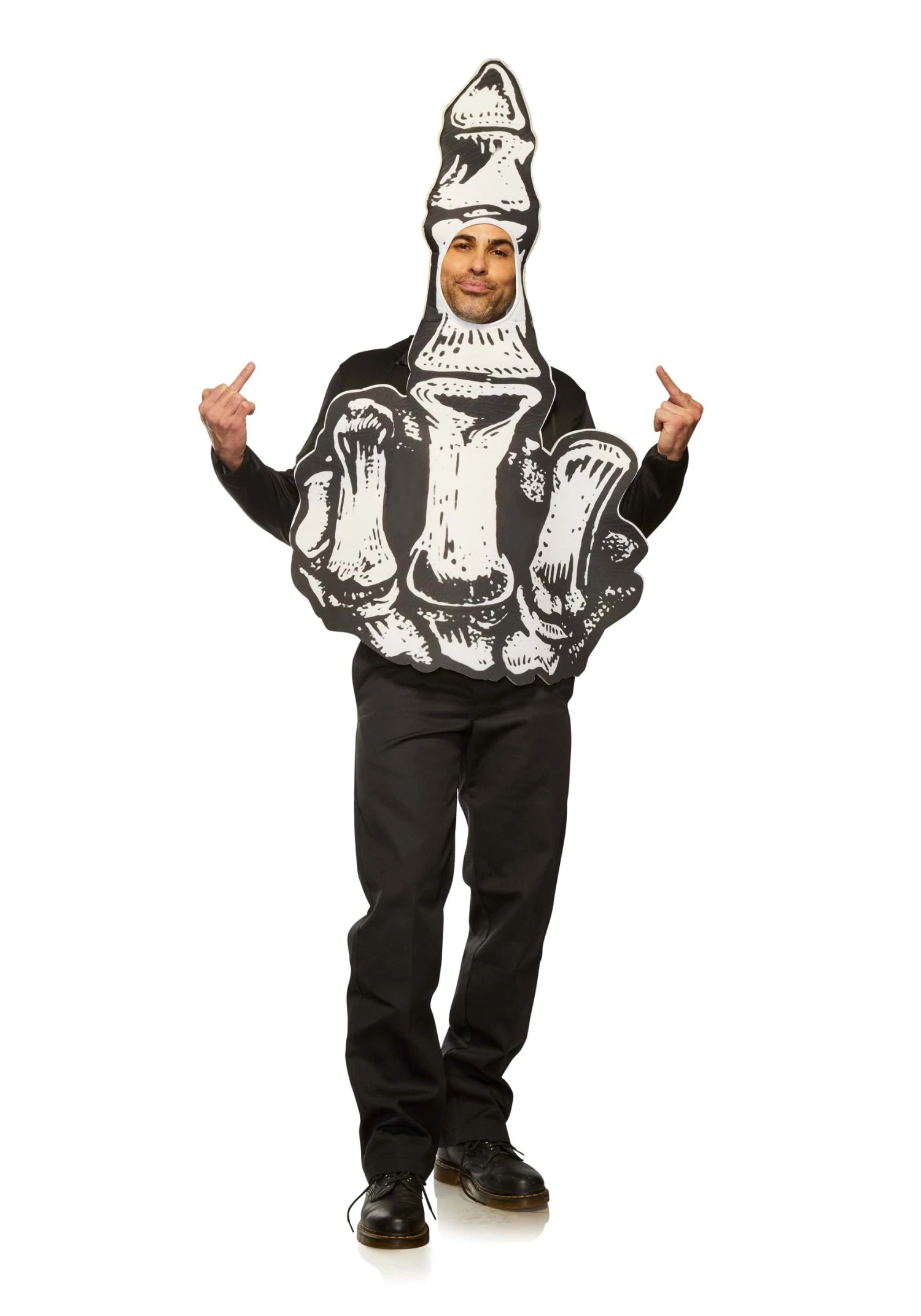 Skeleton Middle Finger Costume For Adults 2 Skeleton Middle Finger Costume For Adults - Image 2
