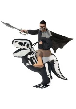 Skeleton T-Rex Ride On Inflatable Costume For Adults