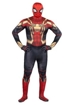 JAZWARES Spider-Man No Way Home Spider-Man Costume For Men -Halloween Costumes Shop spider man no way home adult spider man integrated alt 2