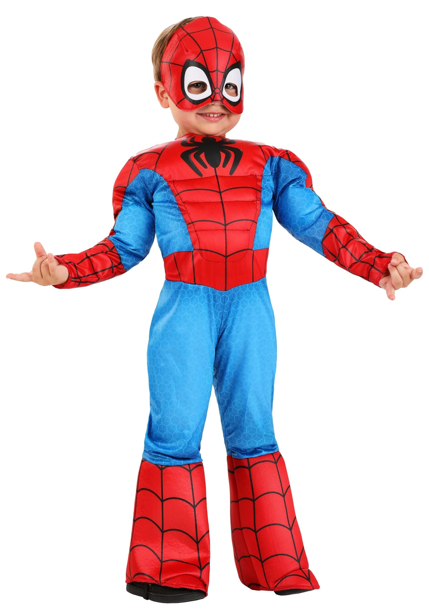 JAZWARES Boy's Spidey And His Amazing Friends Toddler Spider-Man Costume 1 JAZWARES Boy's Spidey And His Amazing Friends Toddler Spider-Man Costume