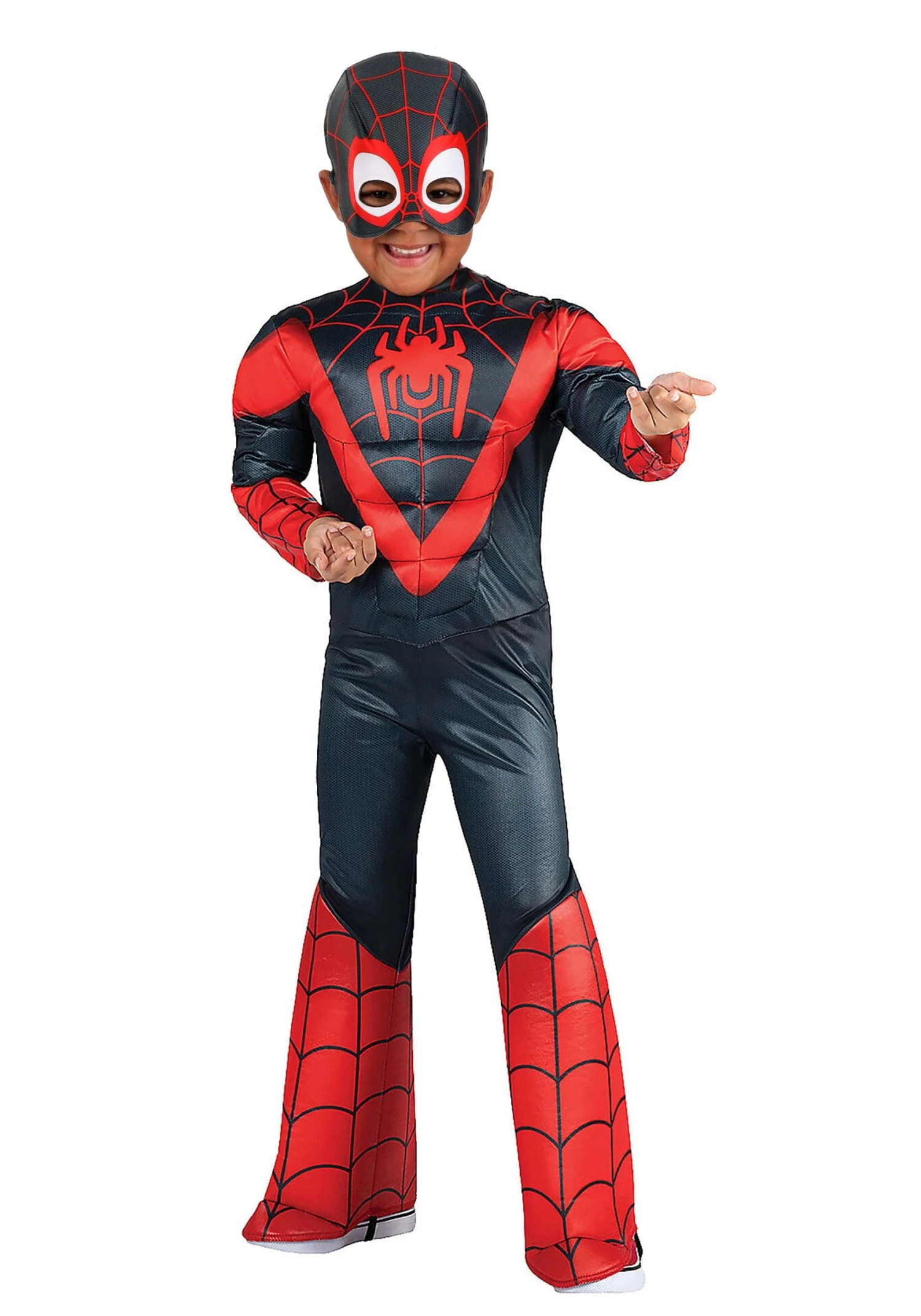 JAZWARES Boy's Spidey And His Amazing Friends Toddler Miles Morales Costume 1 JAZWARES Boy's Spidey And His Amazing Friends Toddler Miles Morales Costume
