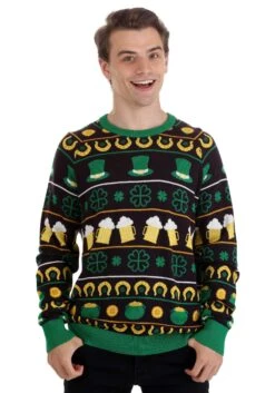 St Patrick's Fair Isle Adult Sweater -Halloween Costumes Shop st patricks fair isle sweater alt 6