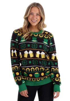 St Patrick's Fair Isle Adult Sweater -Halloween Costumes Shop st patricks fair isle sweater alt 7