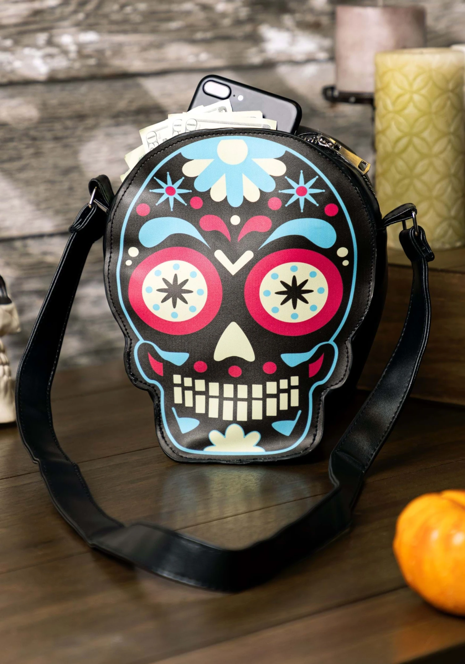 Sugar Skull Print Purse 2 Sugar Skull Print Purse - Image 2