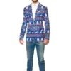 Suitmeister Nordic Christmas Blue Blazer