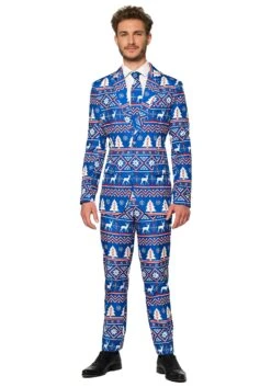 Men's Blue Nordic Christmas Suitmeister Suit
