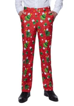 Suitmeister Red Christmas Tree & Stars Suit -Halloween Costumes Shop suitmeister christmas tree stars red suit alt 3