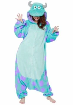 Sulley Adult Pajama Costume 11 Sulley Adult Pajama Costume -Halloween Costumes Shop sulley pajama costume alt 2