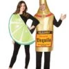 Tequila Bottle And Lime Slice Costume For Couples