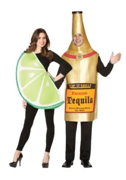 Tequila Bottle And Lime Slice Costume For Couples