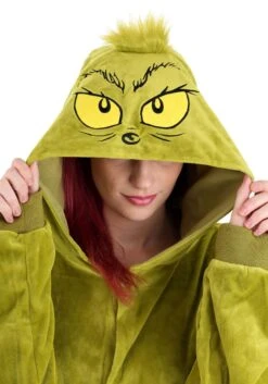 The Grinch Adult Onesie Costume -Halloween Costumes Shop the grinch adult onesie alt 5