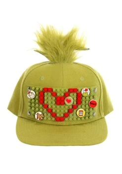 The Grinch Bricky Blocks Build-On Snapback Hat Kit -Halloween Costumes Shop the grinch bricky blocks build on snapback hat kit alt 6