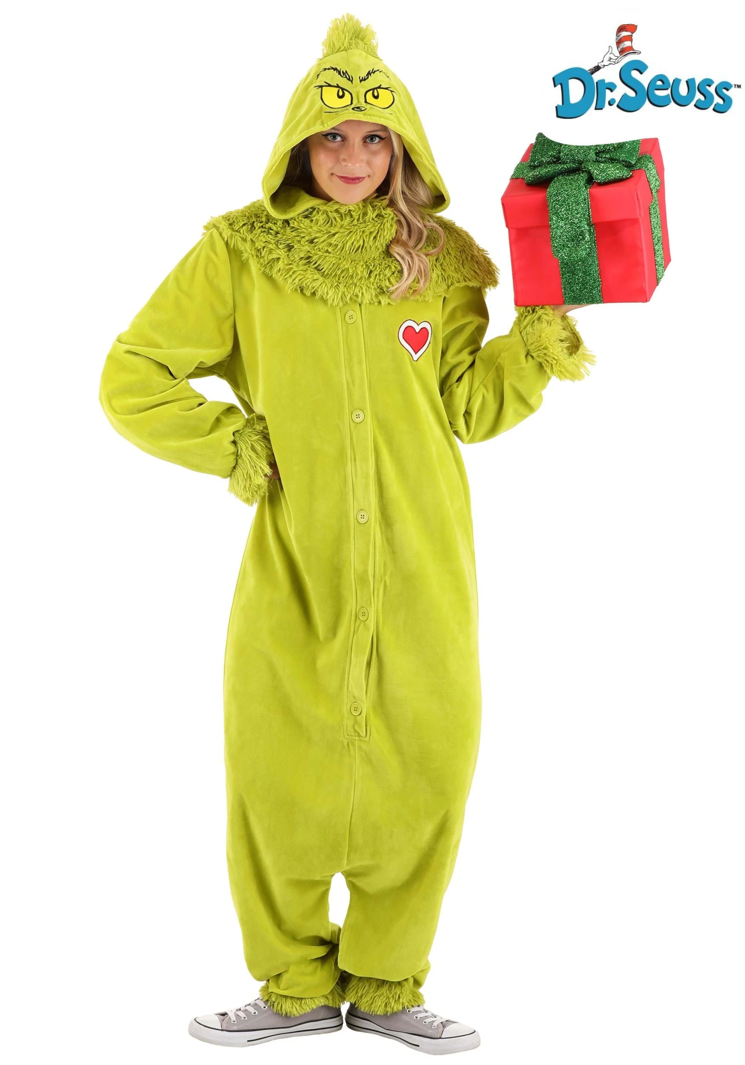 The Grinch Jumpsuit Costume For Adults 1 The Grinch Jumpsuit Costume For Adults