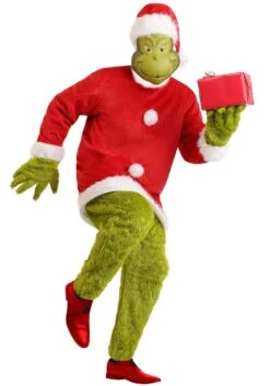 The Grinch Men's Deluxe Santa Jumpsuit With Mask Costume 8 The Grinch Men's Deluxe Santa Jumpsuit With Mask Costume -Halloween Costumes Shop the grinch santa deluxe jumpsuit with mask alt 2