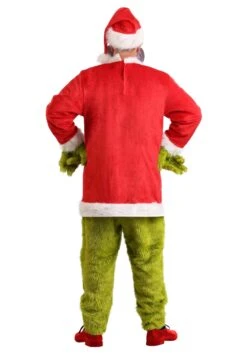 The Grinch Men's Deluxe Santa Jumpsuit With Mask Costume 9 The Grinch Men's Deluxe Santa Jumpsuit With Mask Costume -Halloween Costumes Shop the grinch santa deluxe jumpsuit with mask alt 3