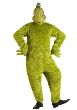 The Grinch Men's Deluxe Santa Jumpsuit With Mask Costume 10 The Grinch Men's Deluxe Santa Jumpsuit With Mask Costume -Halloween Costumes Shop the grinch santa deluxe jumpsuit with mask alt 4