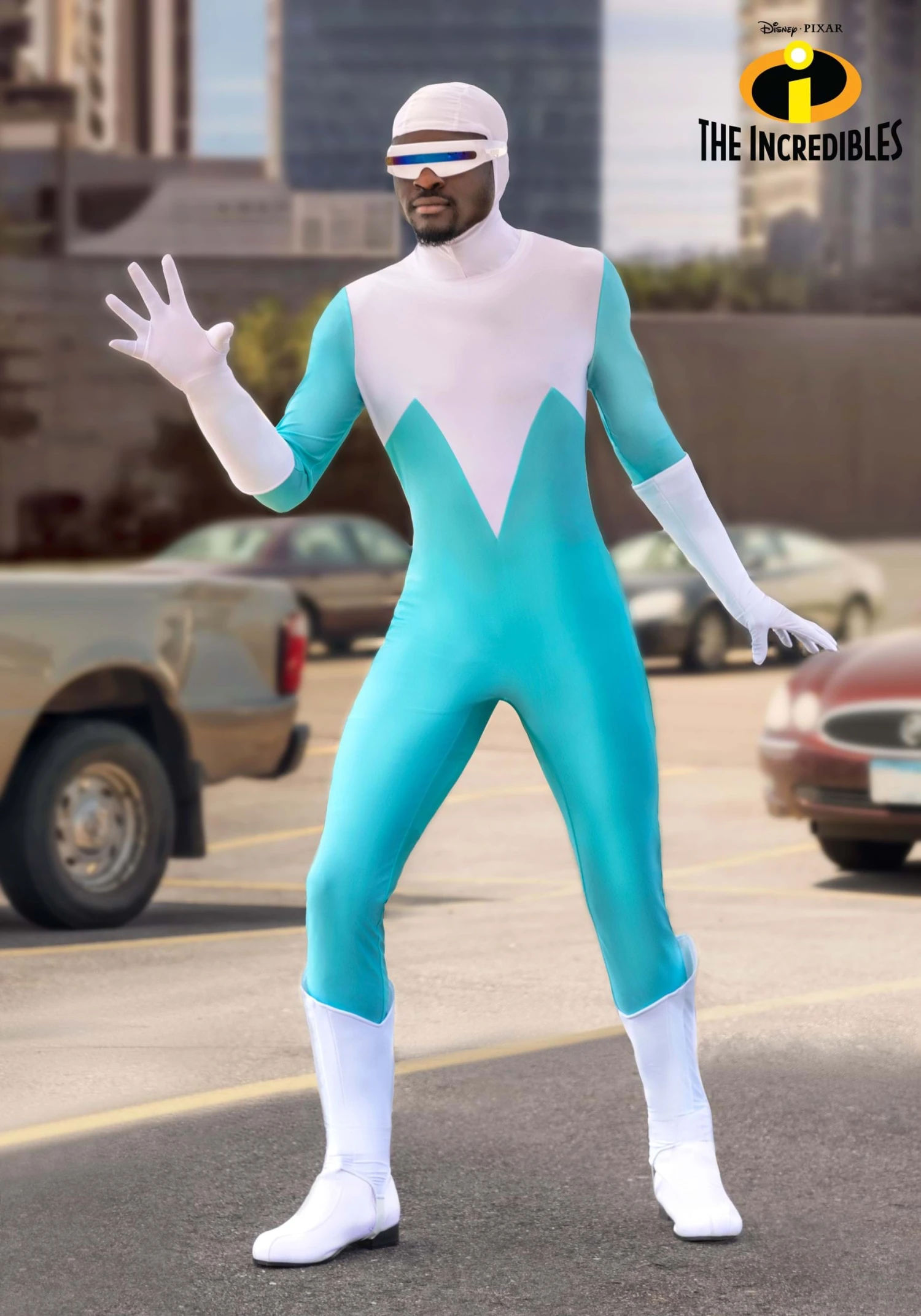 Disney And Pixar Deluxe Men's Frozone Costume 1 Disney And Pixar Deluxe Men's Frozone Costume