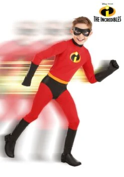 Boy's Disney And Pixar Deluxe The Incredibles Dash Costume -Halloween Costumes Shop the incredibles kids deluxe dash costume alt 5
