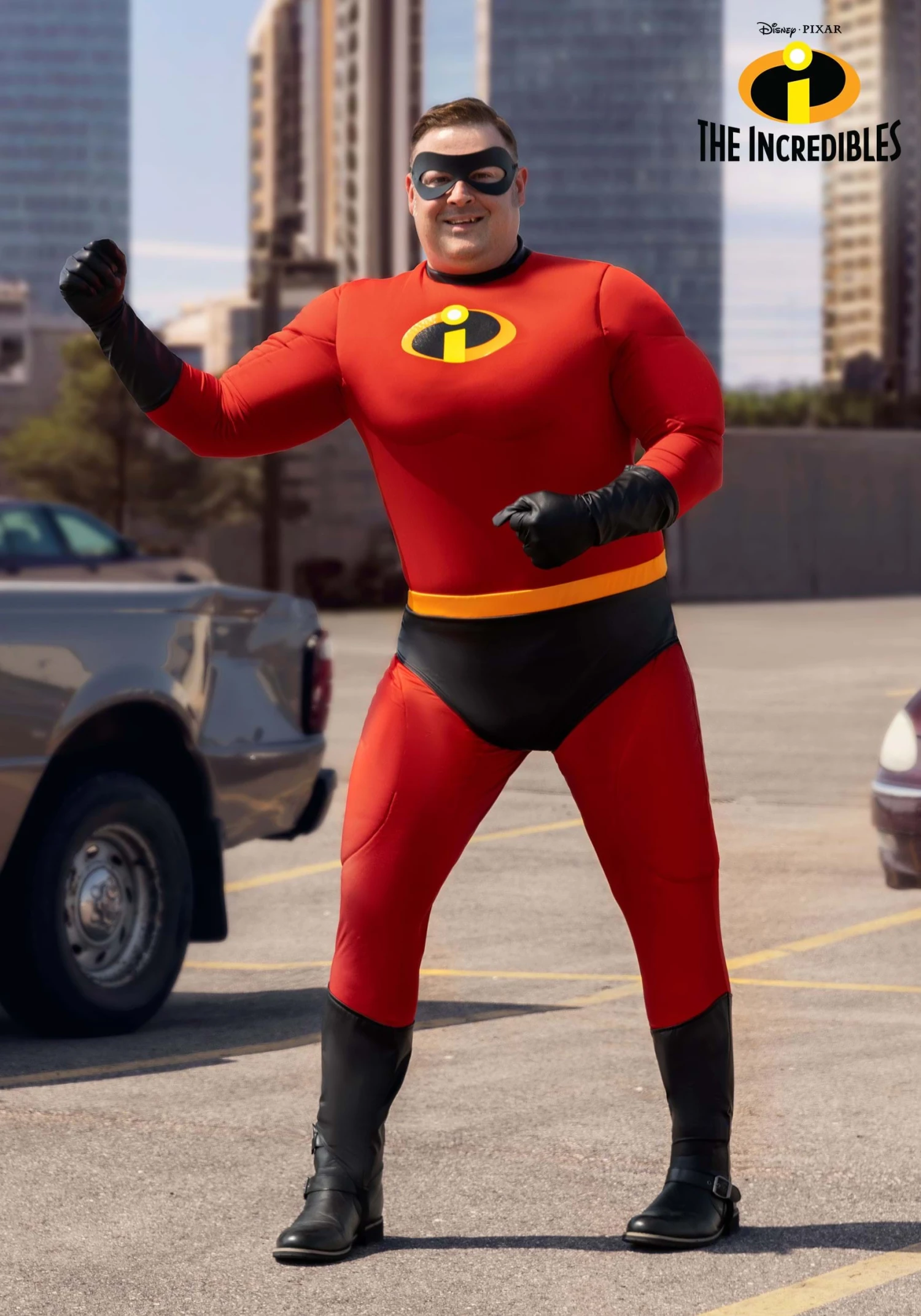 Disney The Incredibles Plus Size Deluxe Mr. Incredible Costume For Men 1 Disney The Incredibles Plus Size Deluxe Mr. Incredible Costume For Men