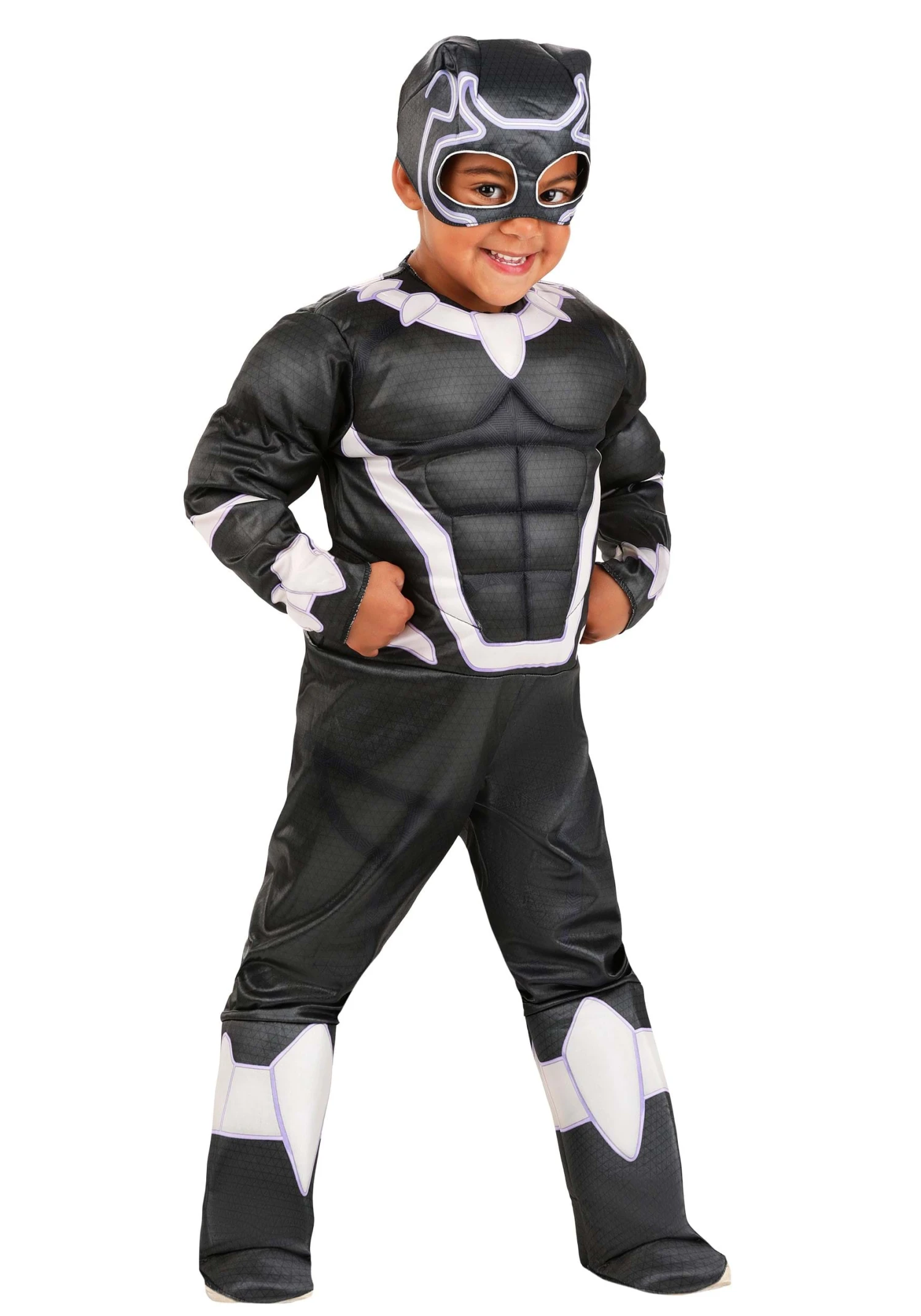 JAZWARES Boy's Spidey And His Amazing Friends Toddler Black Panther Costume 4 JAZWARES Boy's Spidey And His Amazing Friends Toddler Black Panther Costume - Image 4
