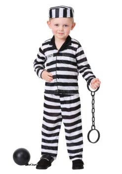 Toddler Delluxe Button Down Boys Jailbird Costume