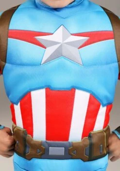JAZWARES Captain America Costume For Toddlers 8 JAZWARES Captain America Costume For Toddlers -Halloween Costumes Shop toddler captain america costume alt 2